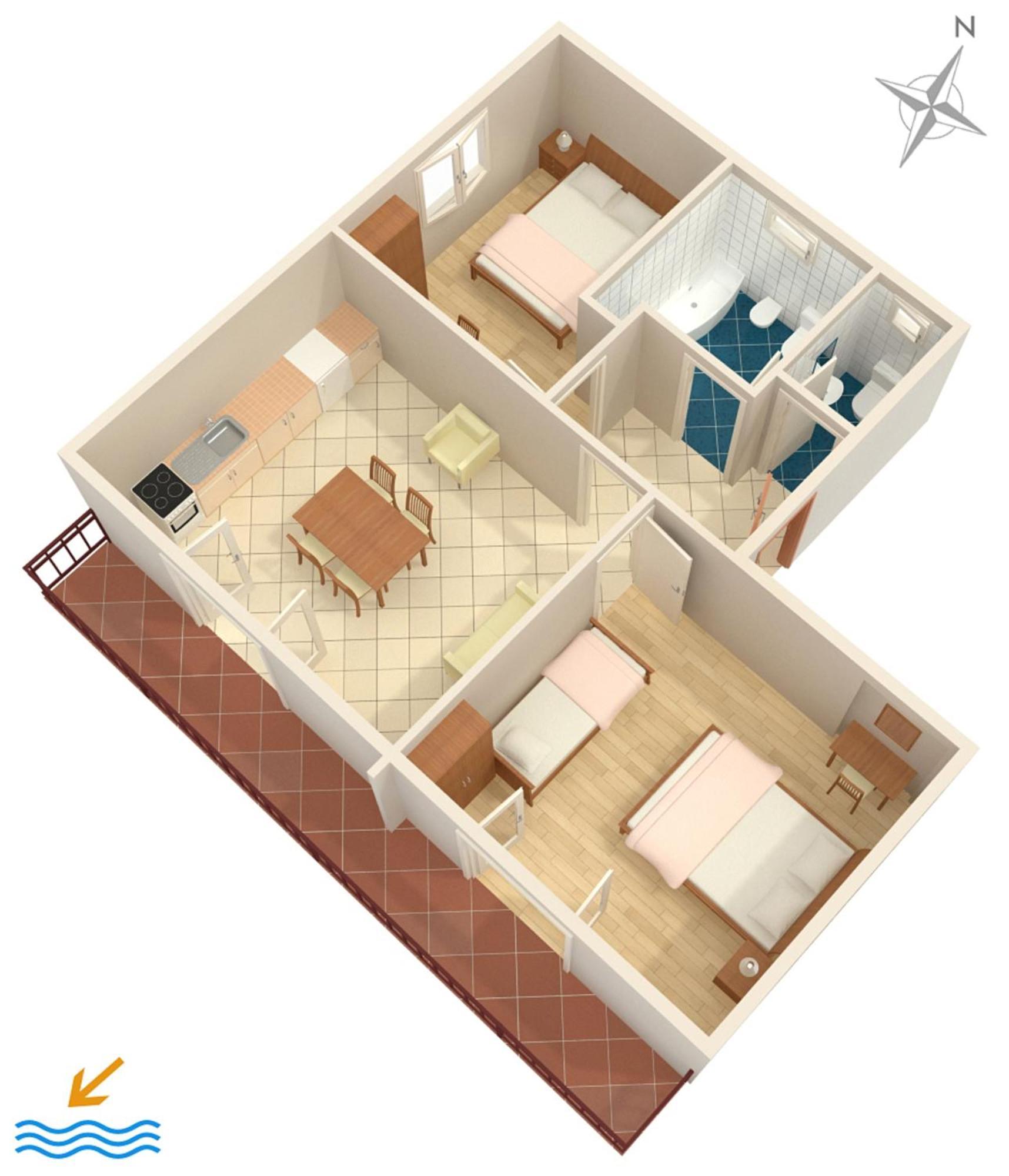Apartments With A Parking Space Vodice - 7604 外观 照片